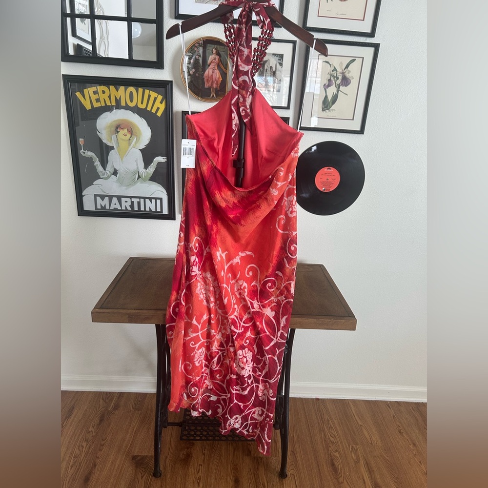 Y2K Rabbit Rabbit Rabbit Beaded Halter Top Dress - Picture 5 of 11